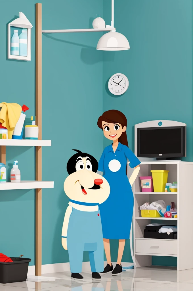 Animated character that represents cleanliness