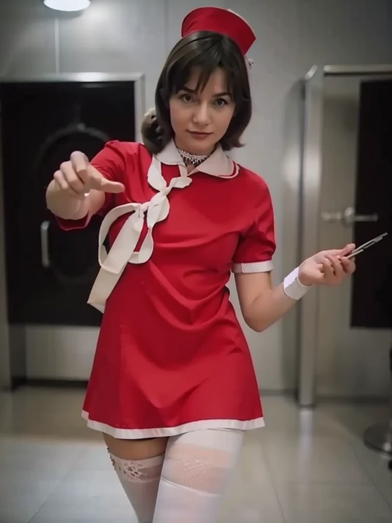 alice in nurse costume, sexy, skinny