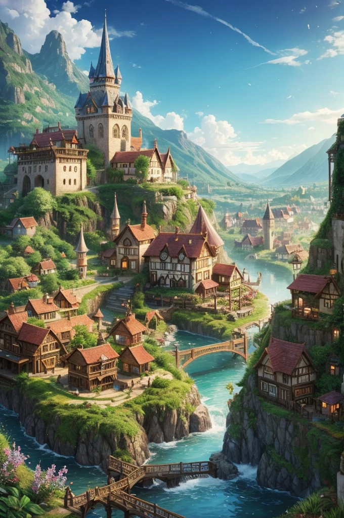 Magical village of fairies and magi