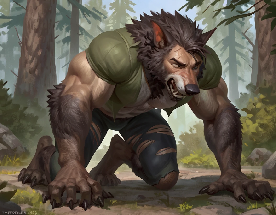 Art by xenoforge,art by lycosa,art by raptoral,art by darkgem, posted on e621,big manly seductive werewolf dominant,selfi,balls,knot,daddy,collar,feral,wild
