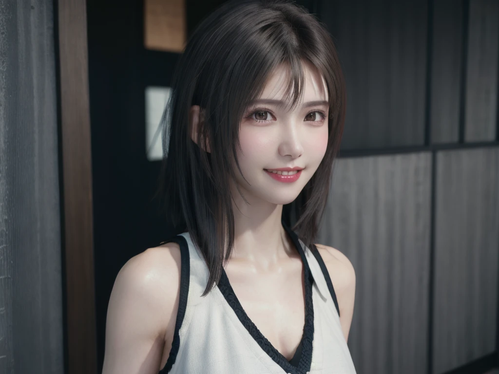 high quality picture, masutepiece, detailed hair texture, Detailed skin texture, Detailed Cloth Texture, 8K, Add fabric details, ultra detailed skin texture, ultra detailed photographic, Skin pores,light smile, full body,(slingshot dress), extra short hair buzz cut,