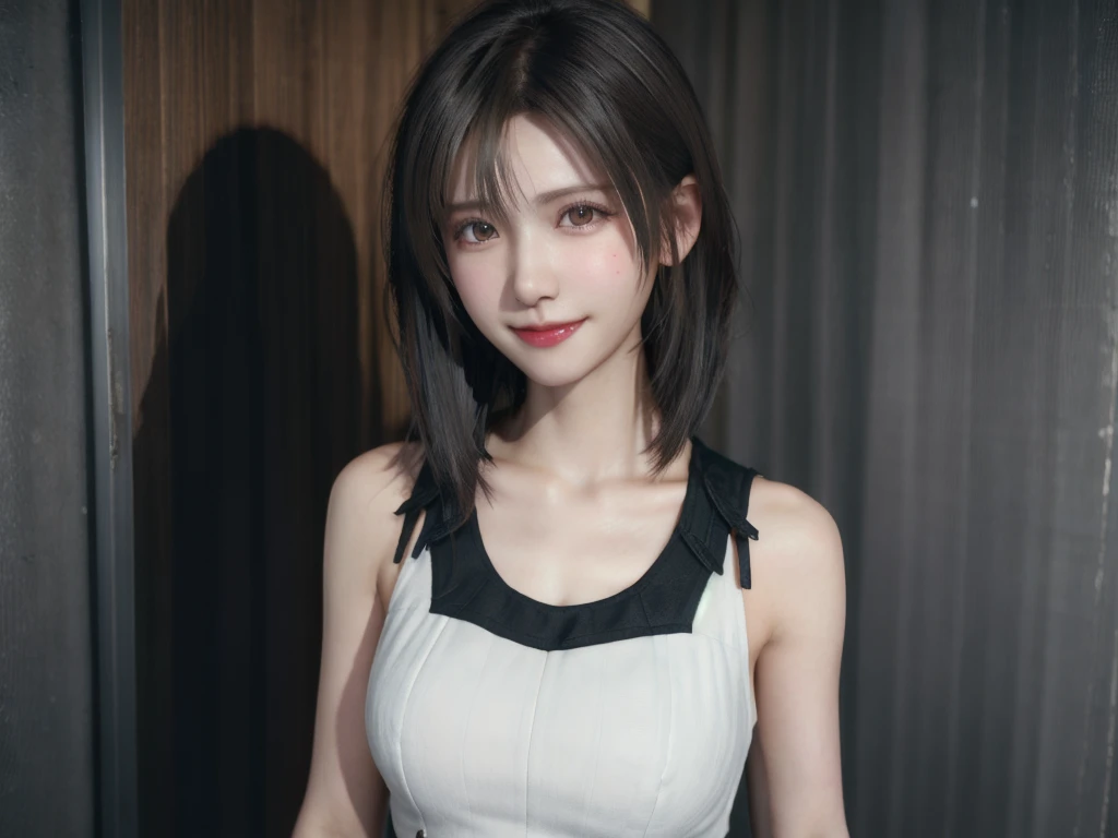 high quality picture, masutepiece, detailed hair texture, Detailed skin texture, Detailed Cloth Texture, 8K, Add fabric details, ultra detailed skin texture, ultra detailed photographic, Skin pores,light smile, full body,(slingshot dress), extra short hair buzz cut,