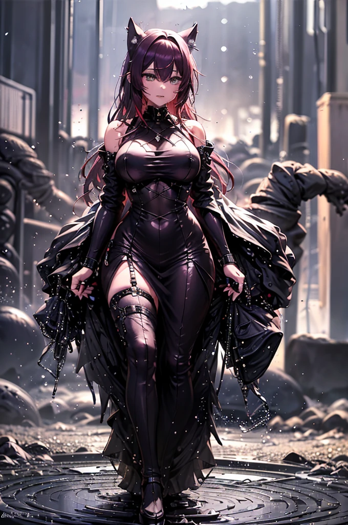 I imagine this girl with a futuristic appearance and full of mystery. Her body is wrapped in a purple and black bodysuit., Shiny chains intertwine around his arms and legs, as if they were metallic tattoos. The three-strand necklace, with its digit-shaped padlock, It is their symbol of submission and devotion.
Her red hair falls in waves over her shoulders., and his green eyes flash with a mixture of passion and obedience. The black dress fits her curves, enhancing her voluptuous figure. Each chain that tightens around her skin is a reminder of her role as a beloved slave..
In the dark garage, the girl prepares for her master. The cyberpunk motorcycle awaits, its shiny surface reflecting the neon lights of the city. The cat-shaped helmet gives it a mysterious look, and the tail that extends from the back of the seat seems to have a life of its own.
She rides the motorcycle with grace, speeding into the night. The wind whistles in his ears as he walks through the dark streets, ready to carry out her master's orders. In this futuristic world, where technology and passion intertwine, she is his slave, your confidant and your lover.
The girl with chains and a cyberpunk motorcycle is an enigma, a mixture of desire and bondage. Its story unfolds in the twinkling lights of the city, and his figure becomes a legend in the night streets.