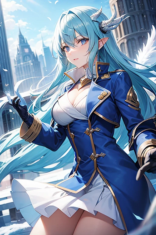 Ice Dragon Waifu with trench coat 
