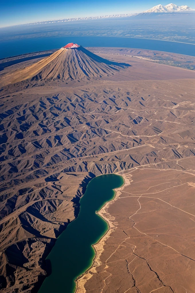 An image of the Tacaná volcano that includes the Pepsi logo 