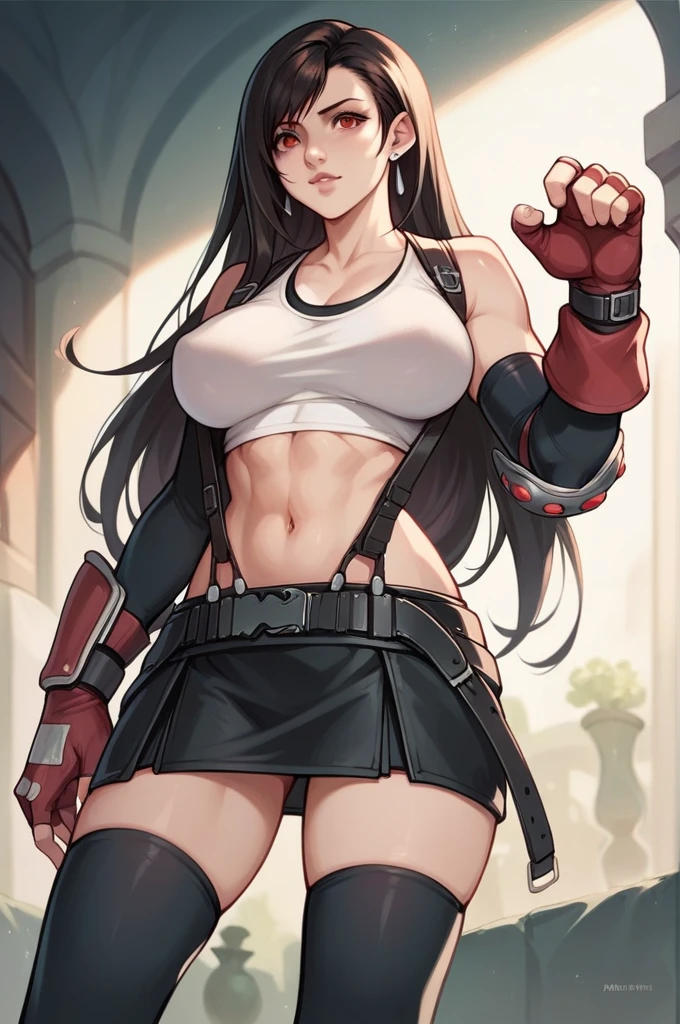 Masterpiece,bestquality,hyperrealistic,official style, final fantasy,tifa,