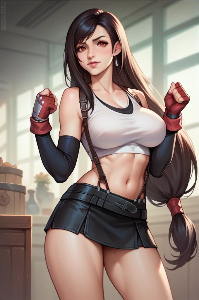 Masterpiece,bestquality,hyperrealistic,official style, final fantasy,tifa,