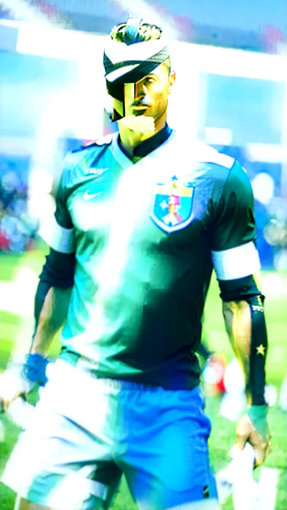 Create a cinematic realistic image of cristiano ronaldo playing in Portugal jersey against turkey in euro 2024,with aspect ratio 16:9