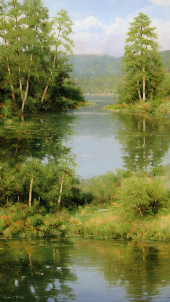 (Watercolor in Sargent style), (top-quality, masterpiece), A weeping willow tree, beautiful landscape, beautiful flowers, tall grass, beautiful lake by the tree, (best quality, 4k, 8k, high resolution, master Piece:1.2),ultra-detailed,(realistic, photorealistic, photo-realiStic:1.37), landscape, vibrant color Rs, natural lighting, serene, peaceful, tranquil, lush foliage, reflections in the lake, mist, golden hour