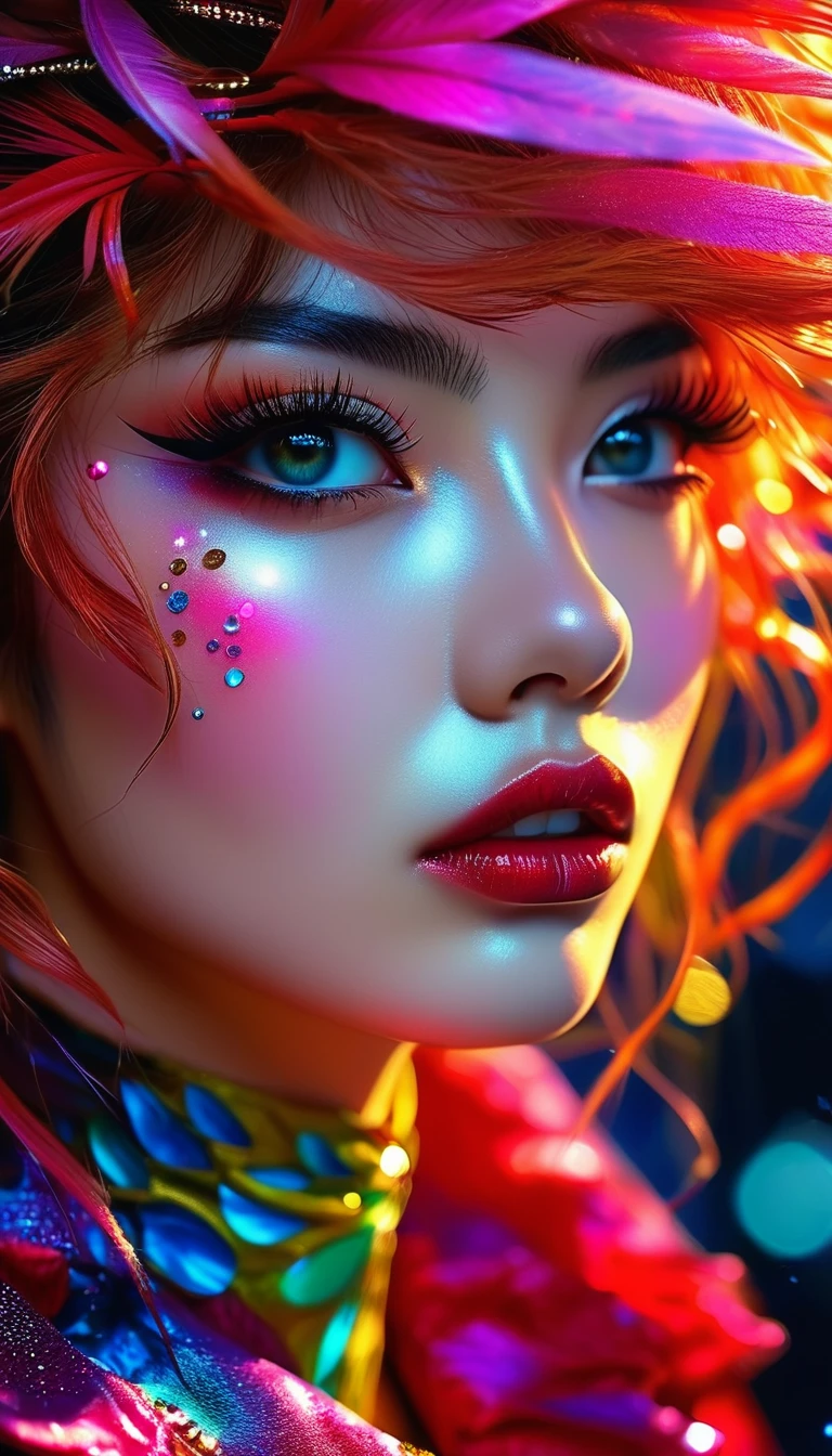 1 girl, ultra detailed portrait of Yori Yagami, hyper realistic, photorealistic, cinematic lighting, dynamic pose, surreal, fantastical, dreamlike, magical realism, intricate details, dramatic lighting, vivid colors, vibrant, atmospheric, mesmerizing, (best quality,8k,8k resolution,hyperrealistic,masterpiece:1.2),extremely detailed eyes and face, beautiful detailed lips, long eyelashes, high-fashion, elegant, mythical, fantasy, dramatic, cinematic, matte painting, epic, stunning, awe-inspiring