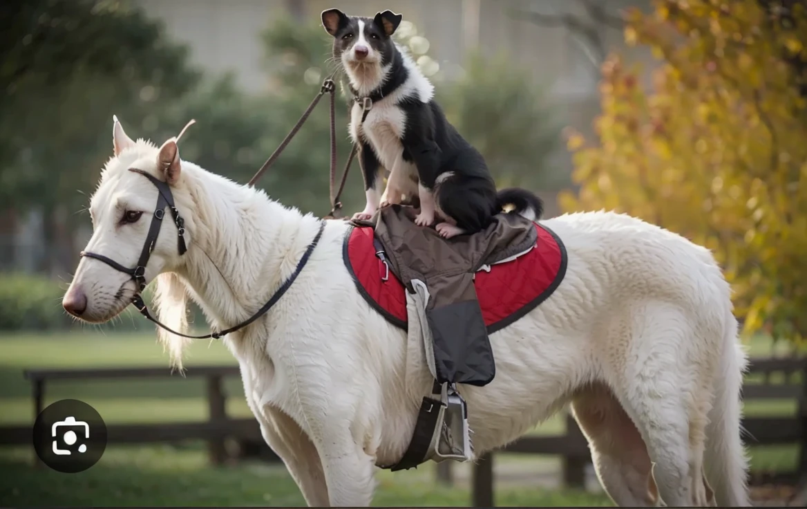 Take the photograph as a reference to do it in a drawing, but change the dog for a female opossum