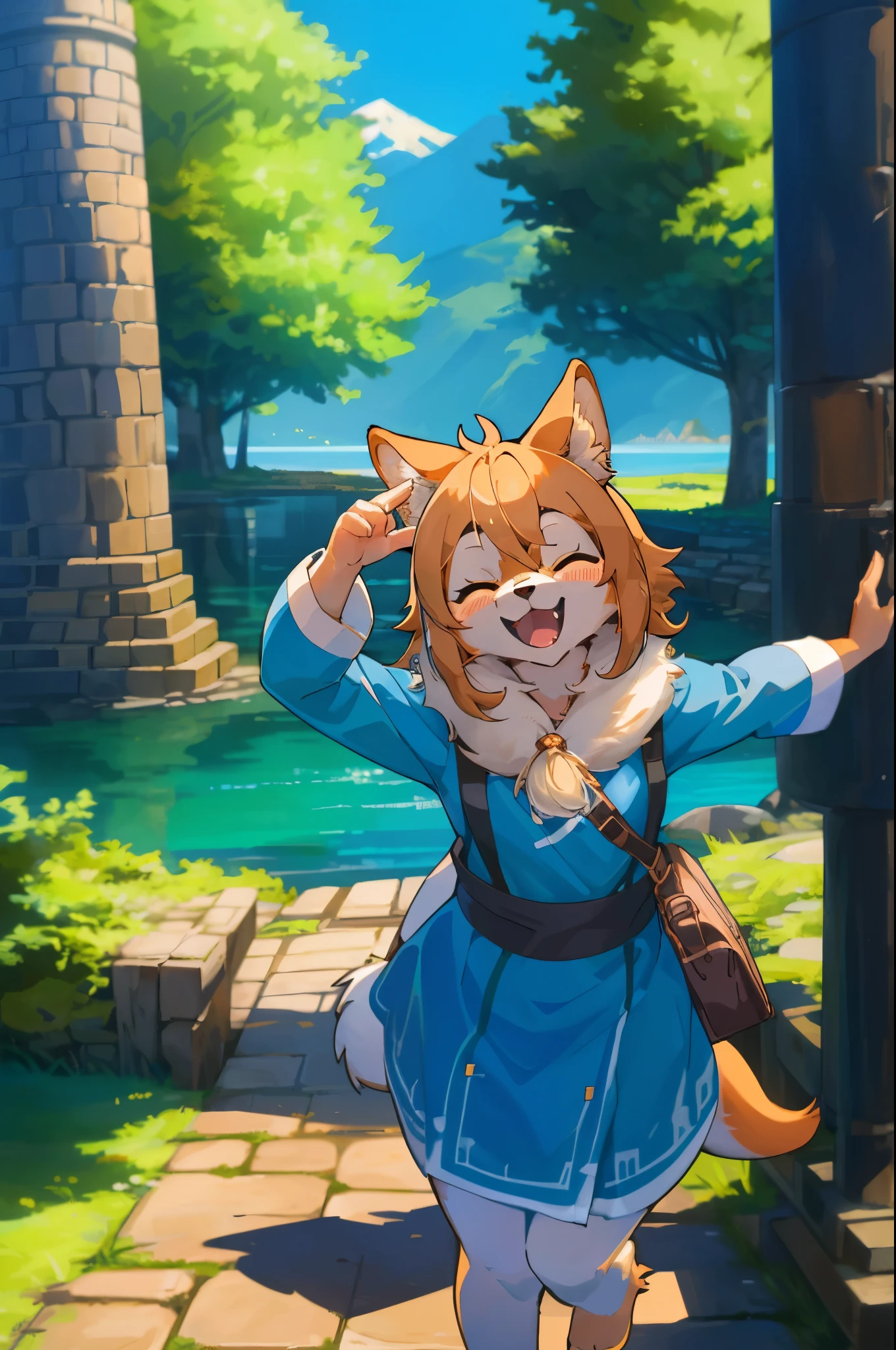 cover_page, super high resolution, detailed background, World Heritage Site, 6+boys, 6+girls, Happy, joyful, absurdres(Photos of solo travelers)(kemono, furry anthro),