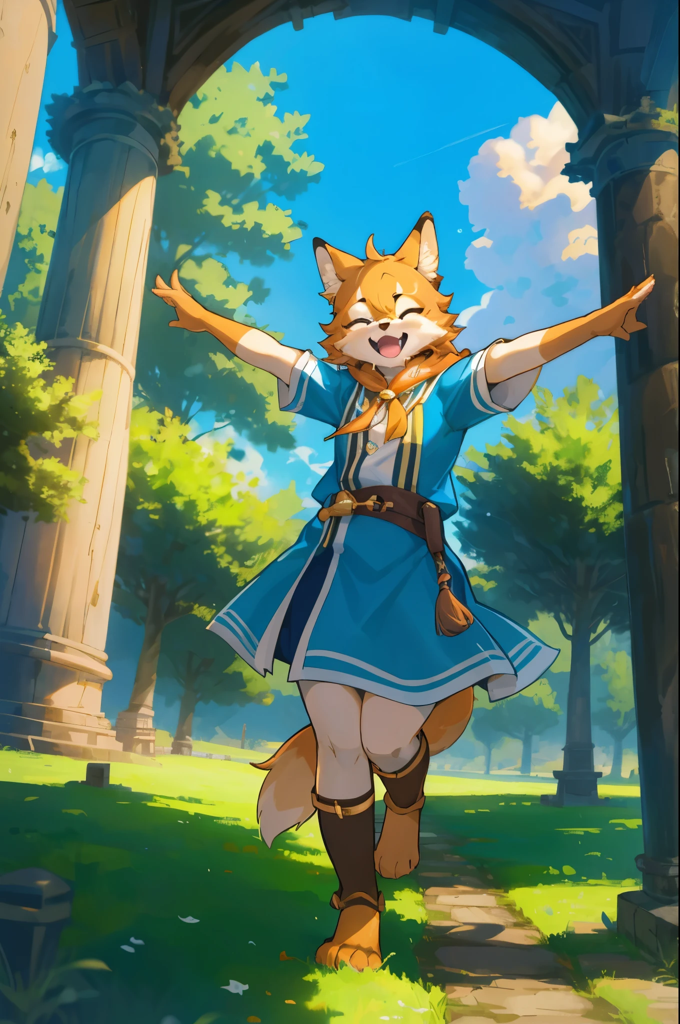 cover_page, super high resolution, detailed background, World Heritage Site, 6+boys, 6+girls, Happy, joyful, absurdres(Photos of solo travelers)(kemono, furry anthro),