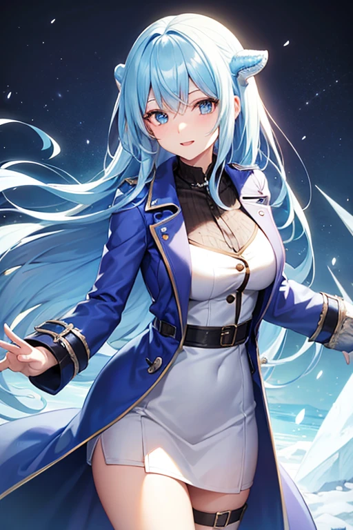 Ice Dragon Waifu with trench coat