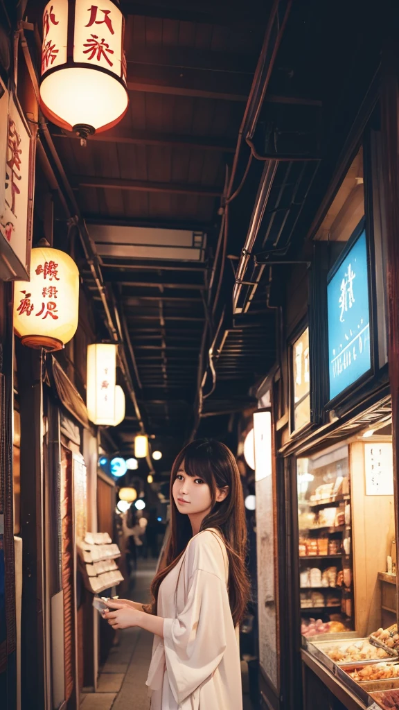 Japanese、26 years old、long hair、shopping、clear、Angle up、With this composition and atmosphere, it has a different look.4Generate a sheet