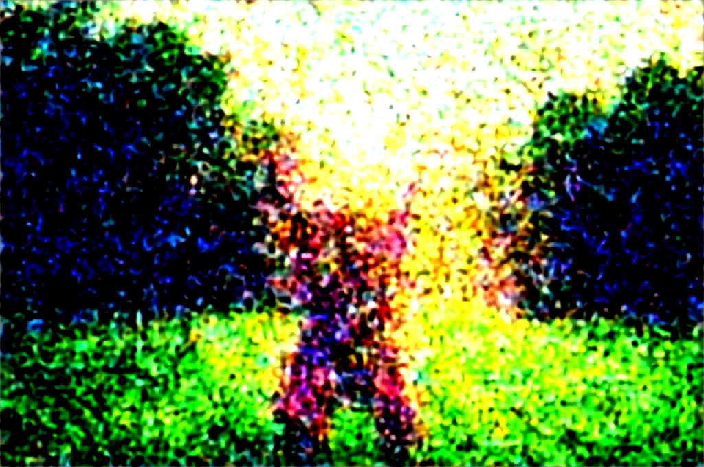 absurd res, (masterpiece, best quality:1.1), arceus, (yousan:1.1), chibi, pokemon \(creature\), no humans, feral, tail, walking, cute, cutesy, from side, looking at viewer, green sclera, red eyes, (detailed eyes:1.2), looking at viewer, detailed background, grass, park, swings, blue sky, clear sky, (4k, hdr:1.3)