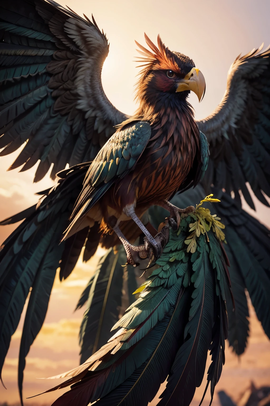Phoenix bird eating boneless 