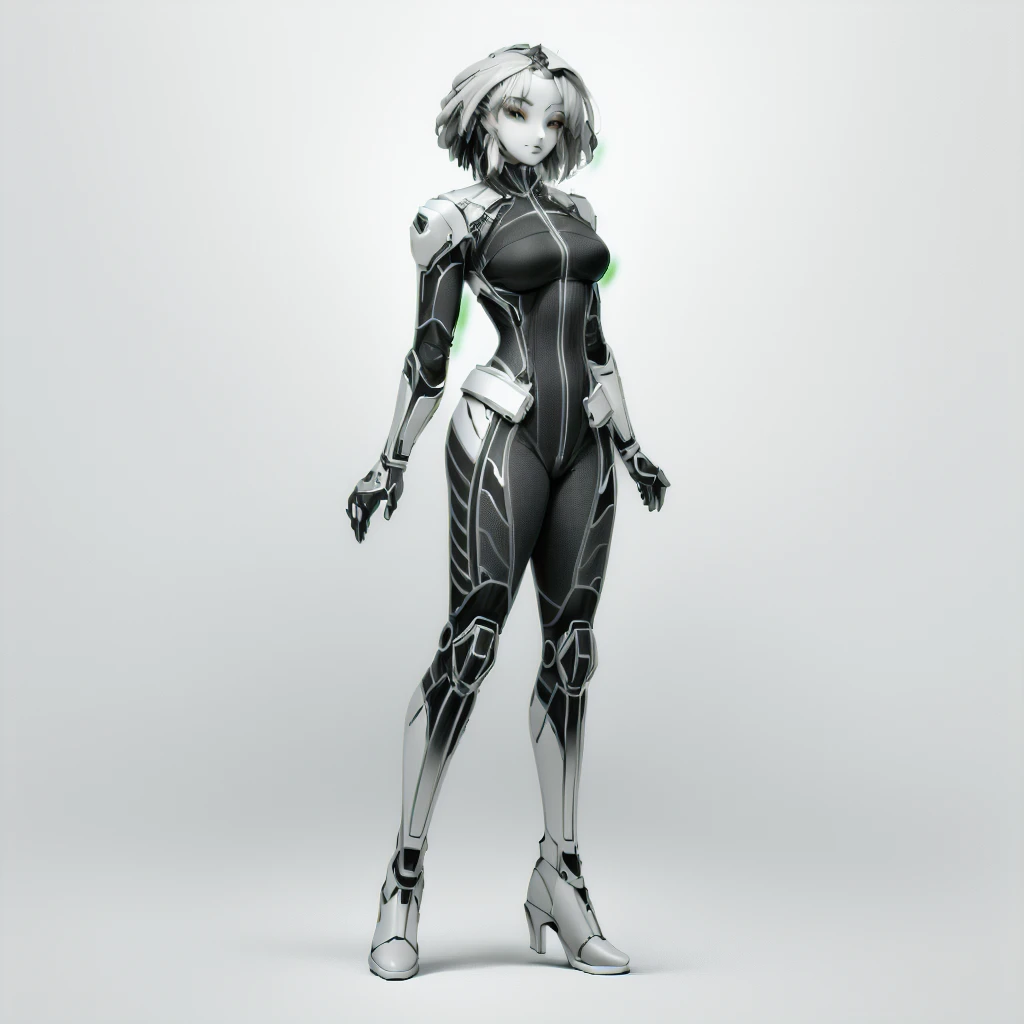Enhance render style, grey color scheme, monochrome