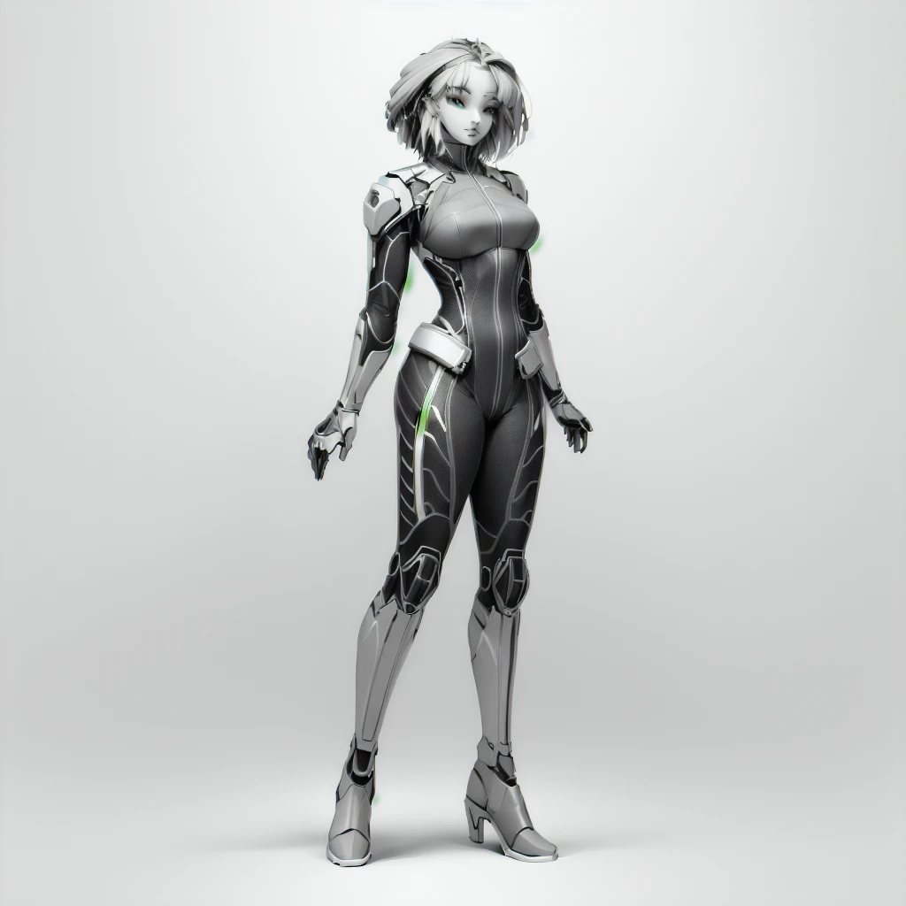 Enhance render style, grey color scheme, monochrome