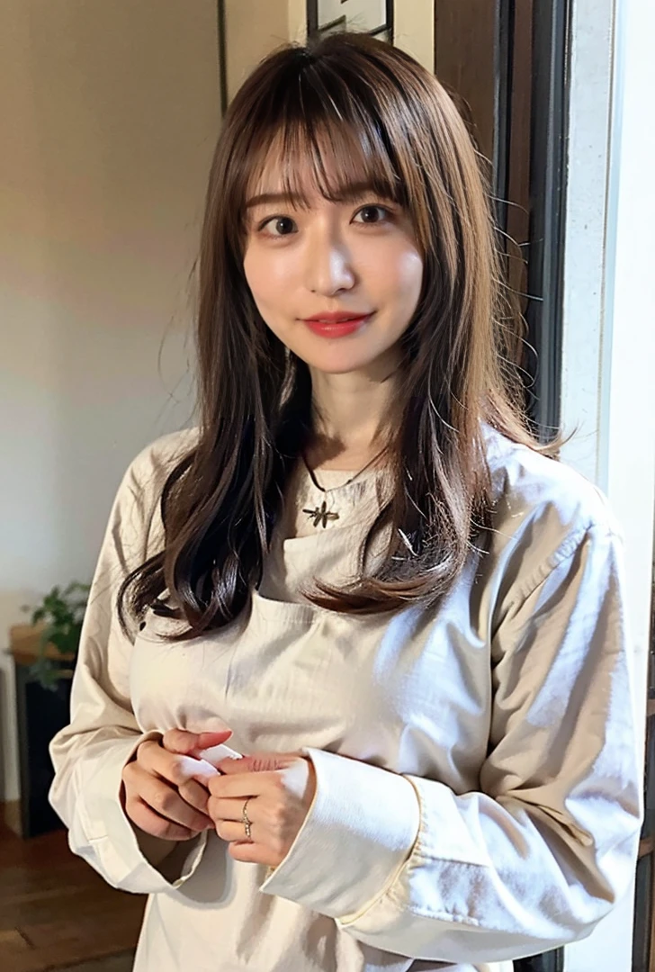 ((drooping eyes、Shoulder-length hair、Are standing、Medium Hair、服の上からでもわかるBig Breasts、Both hands are in front of the belly button、A photo of panties visible through a short polo shirt、Roll up your shirt with your hands、She is wearing a white polo shirt and luxurious white panties.、:1.4))、In the living room、Cream Hair Color、Her huge breasts are obvious even through her clothes...、Small earrings、Light brown hair color、:1.4))、Shiny Hair、Light beige hair color、Background Blur、Light brown hair、{{Cowgirl Shot}}、((Close-up shot from the waist up、Big Breasts:1.4))、Big Breasts、にっこりsmile、服からでも分かるBig Breasts、Cowboy Shot、素敵なsmile、((Revealing clothing))、Full body photo、ring、Tuck your hair behind one ear、Silver Necklace、smile、Caustics、Highly detailed photos、Big Breasts、Super no makeup、(8K、RAW Photos、Highest quality、masterpiece:1.2)、(Realistic、Realistic)、1 Girl、((Big Breastsショートヘア、Looking into the camera:1.4))、Hair blowing in the wind