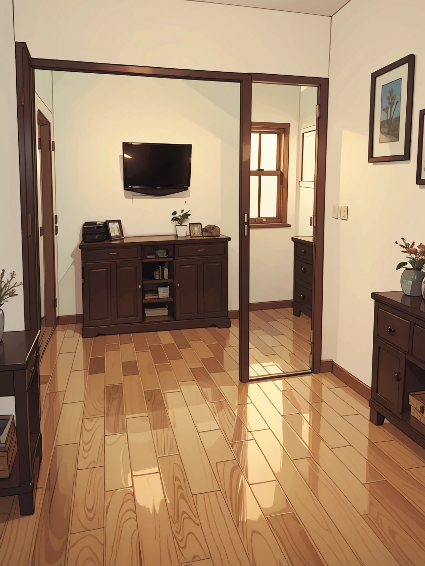 Front view,Lots of flooring,Mirror,floor,Spacious