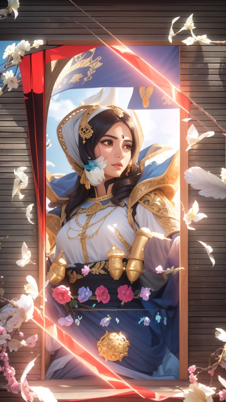 a portrait of a Middle Eastern woman, proud and empowered in her cultural identity, outdoors,
best quality, masterpiece, intricate detail, high environment detail,