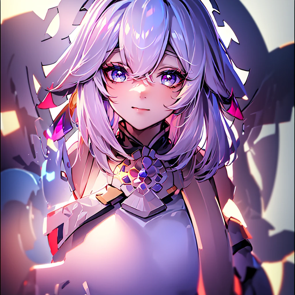 {{masterpiece}}, best quality, extremely detailed CG unity 8k wallpaper, cinematic lighting, lens flare, beautiful detail eyes, black, side glance, multicolor short blonde hair, colorful light, particles, heterochromia, (colorful:1.5), (colorful hair:1.5), Wears white bikini, rooftop background,
