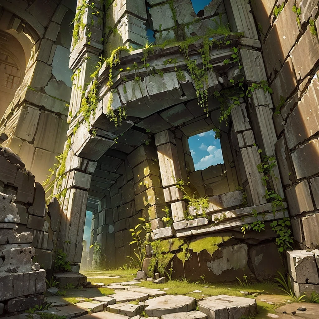 ((((No humans))))、Highest quality, Best Quality,((((Ancient ruins、rock、get lost、In the dungeon))))