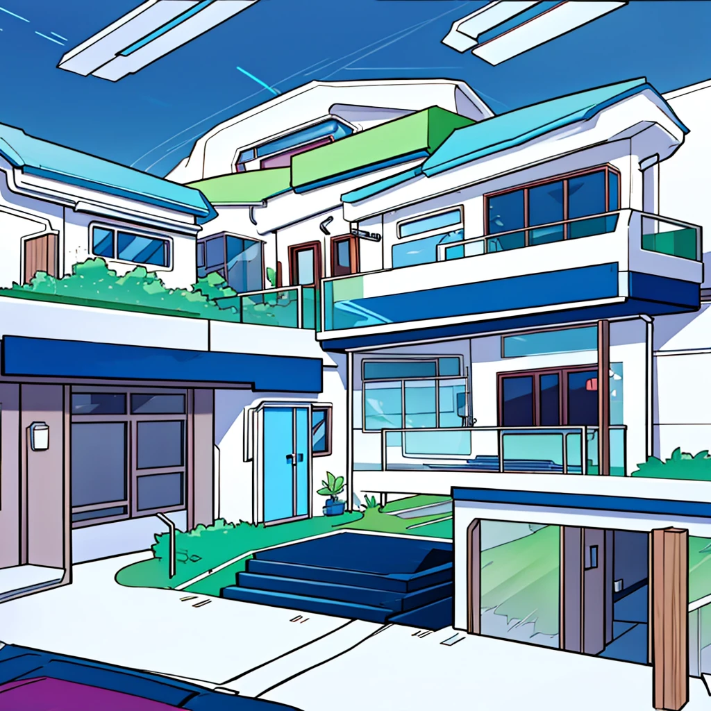 Gentle and loving space age house wife in Futuristic house