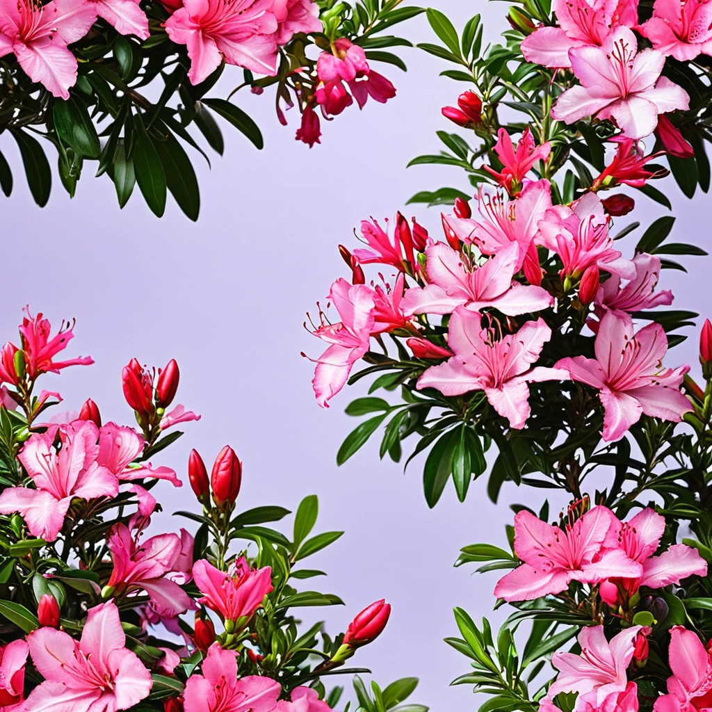 ikebana of Azaleas, less singular flowers and more a flowering bush, which is a great colorful and fragrant