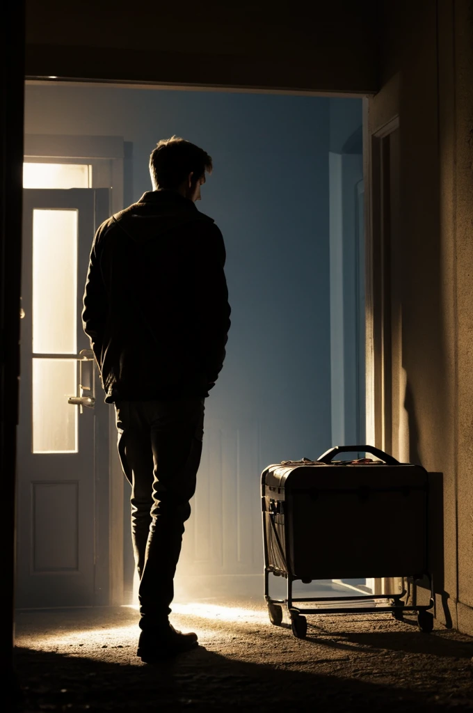 in the dark, he felt a cold hand on his shoulder. Turn, but there was no one. Then he heard: "Are you leaving without saying goodbye?"