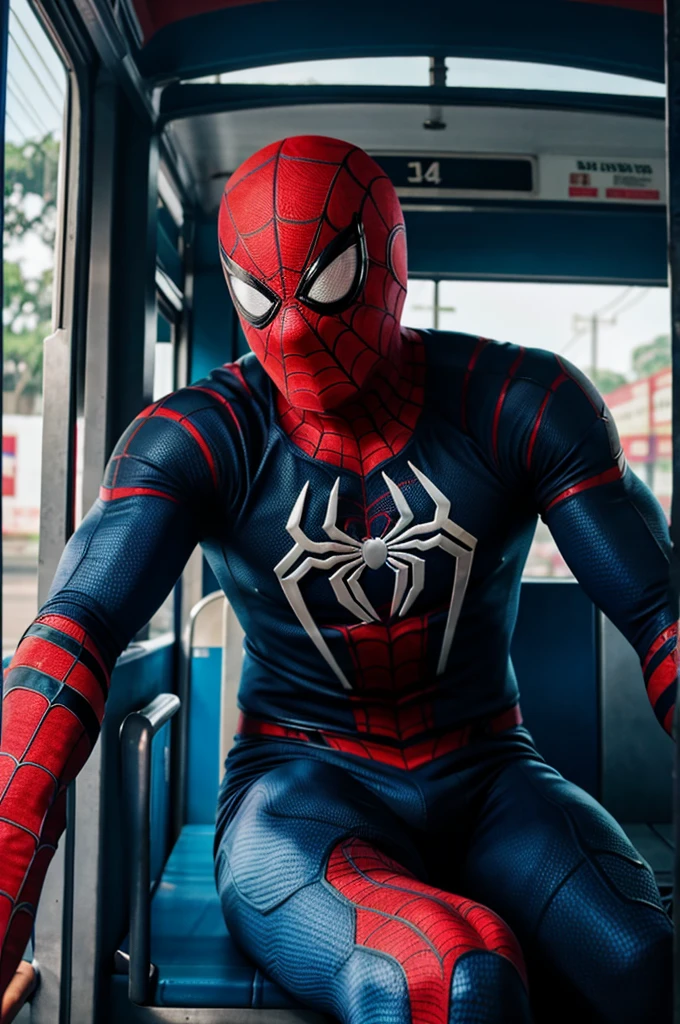 Spider man at ksrtc bus