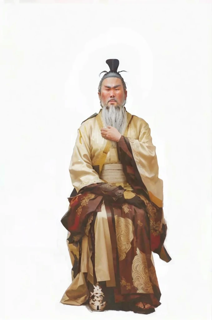 One has a white beard、Close-up of a man in a golden robe, Taoist priest, Inspired by Wu Daozi, Inspired by Hu Zaobin, Taoism大师, Taoist robe, Taoism, inspired by Cao Zhibai, white Taoism robes, Inspired by Dong Yuan, inspired by Guan Daosheng, chi-gong