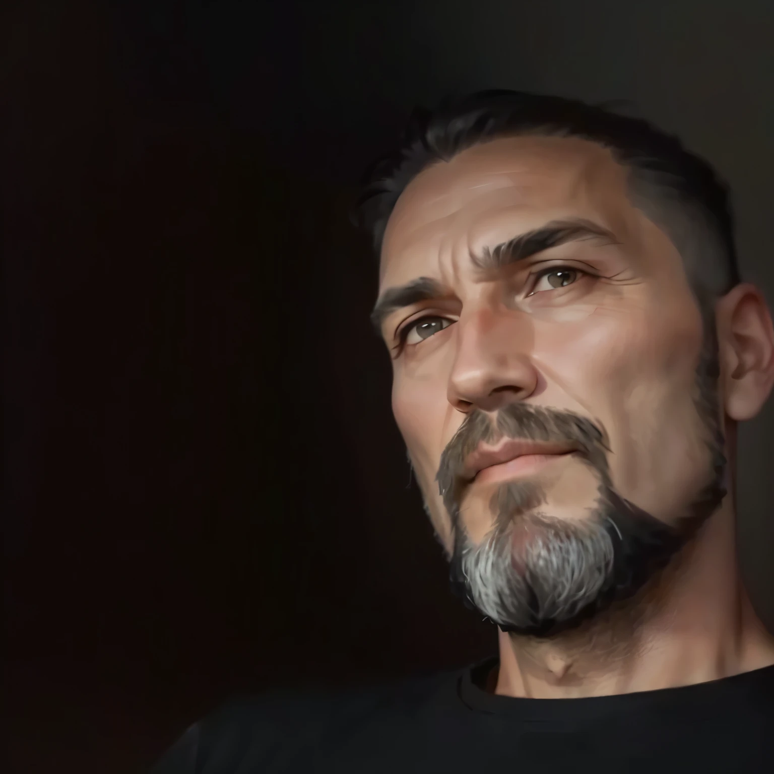 there is a man with a beard and a black shirt, portrait shot 8 k, 45 years old men