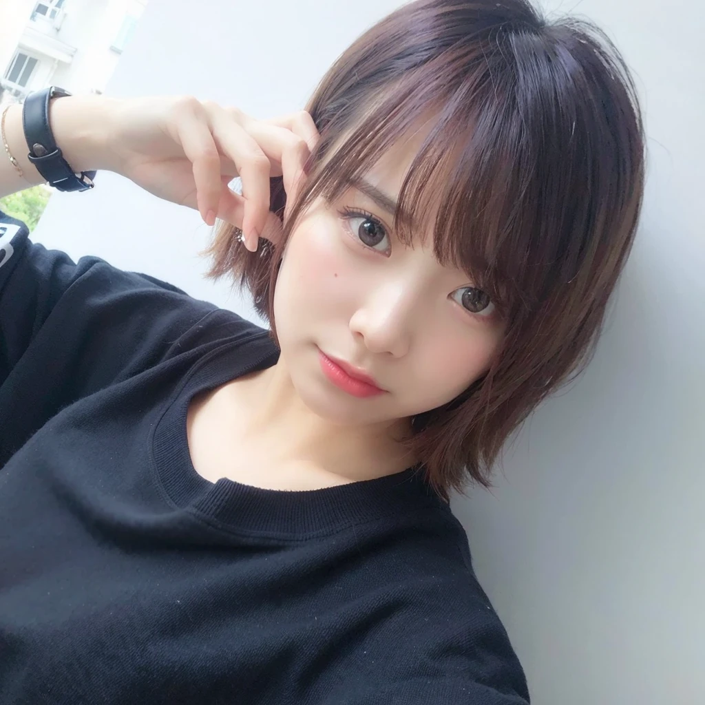 Random Posture, 1 Girl, Seduction, Beautiful Breasts, Lips, Realistic, photo_ (Medium), Solo, (Masterpiece), (Photorealistic: 1.3), Ultra Detailed, (High Detail Skin: 1.2), (Best Quality: 1.0), (Ultra High Definition: 1.0), (ULZZANG-6500:0.3), Beautiful Clear Eyes, Delicate Necklace, Sunshine, (Beautiful Detailed Makeup), ( Sexual arousal blush heavy breathing: 1.0), (soft glove room: 0.5), mix4