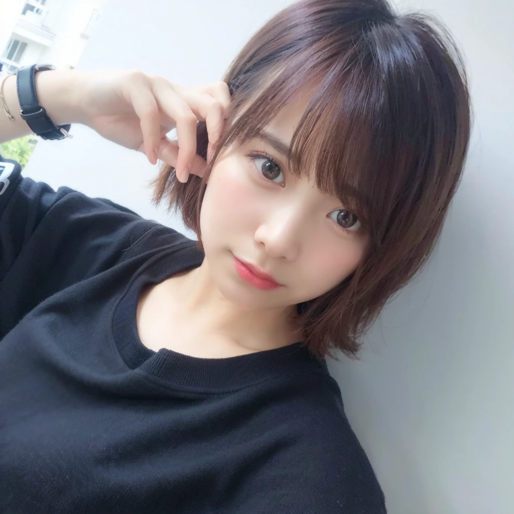 Random Posture, 1 Girl, Seduction, Beautiful Breasts, Lips, Realistic, photo_ (Medium), Solo, (Masterpiece), (Photorealistic: 1.3), Ultra Detailed, (High Detail Skin: 1.2), (Best Quality: 1.0), (Ultra High Definition: 1.0), (ULZZANG-6500:0.3), Beautiful Clear Eyes, Delicate Necklace, Sunshine, (Beautiful Detailed Makeup), ( Sexual arousal blush heavy breathing: 1.0), (soft glove room: 0.5), mix4