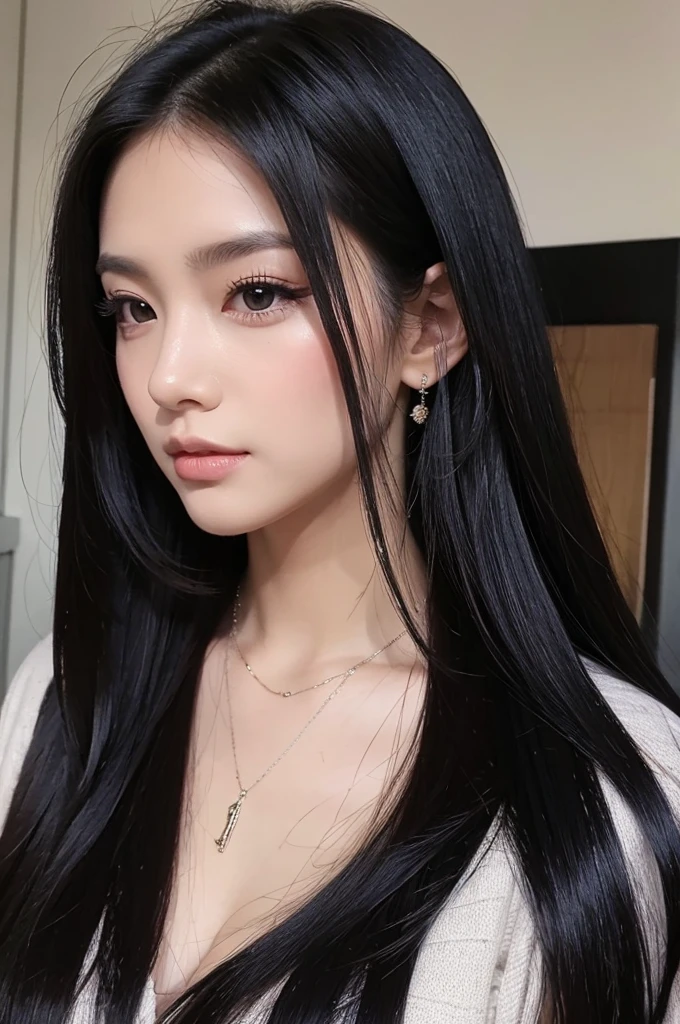 Long Black Hair Beauty