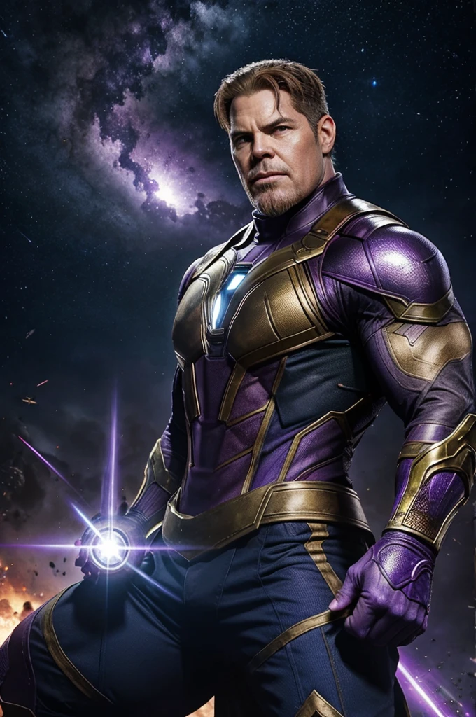 Thanos with all avengers power