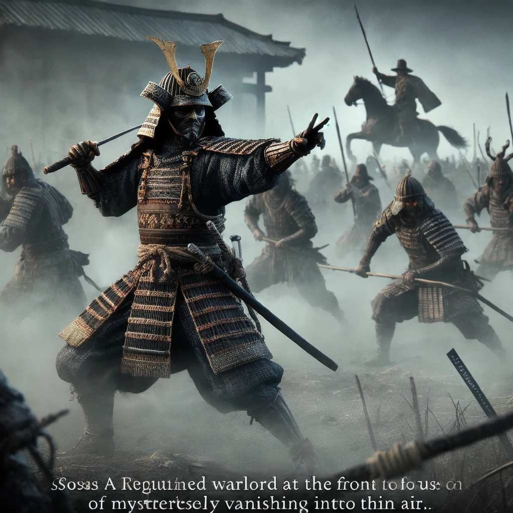 Villagers searching for their missing lord, engulfed in fear and anxiety. The village is depicted with mysterious occurrences happening around, adding to the eerie atmosphere.