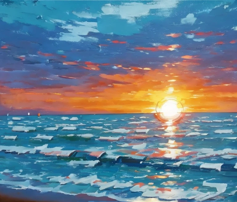 Sunrise at sea