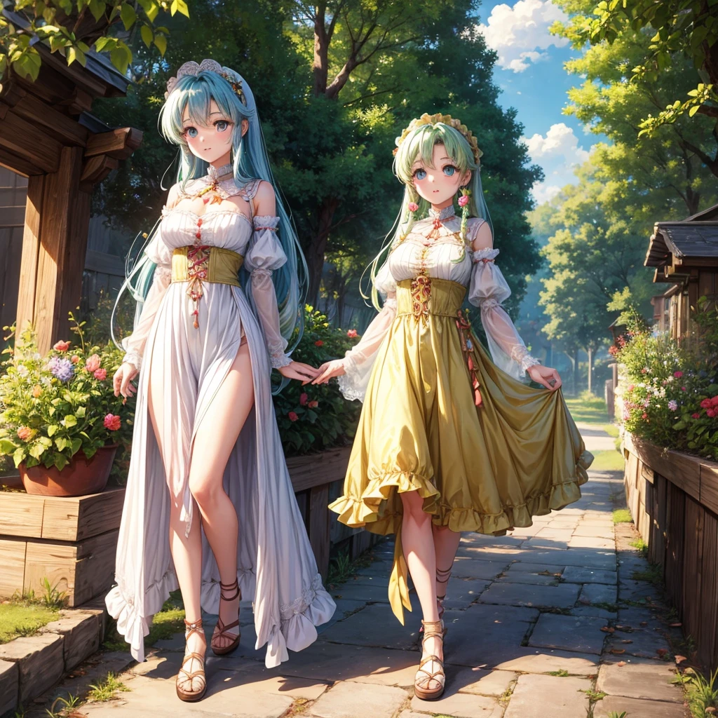 Character popuri from harvest moon back to nature with beautyfull eyes good body outfit elegant