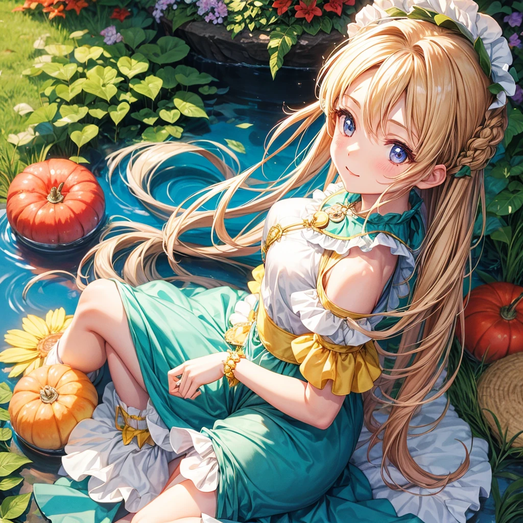 Character popuri from harvest moon back to nature with beautyfull eyes good body outfit elegant