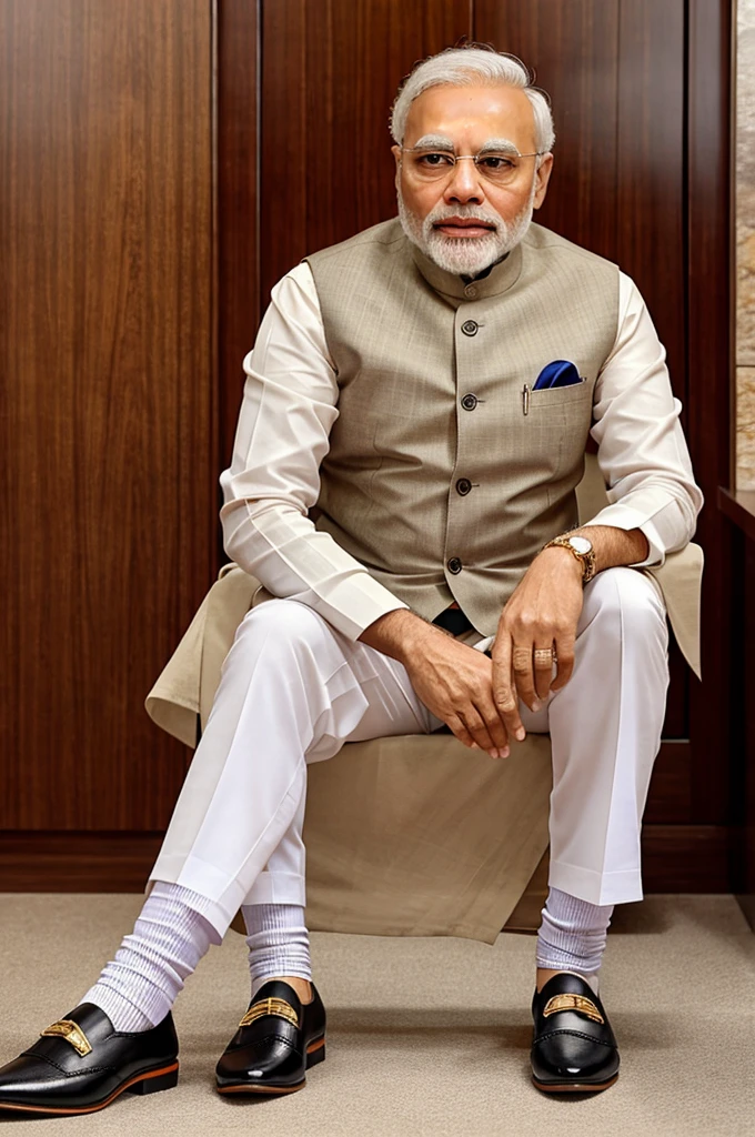 Narendra modi wearing formal shoes 