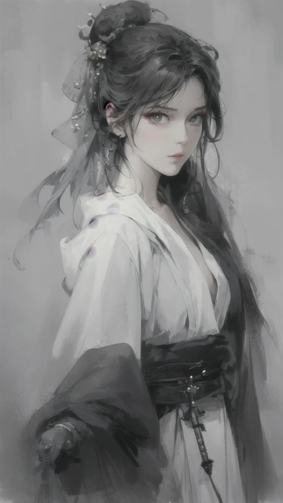 a close up of a woman with white hair and a white mask, beautiful character painting, guweiz, artwork in the style of guweiz, white haired deity, by Yang J, epic exquisite character art, stunning character art, by Fan Qi, by Wuzhun Shifan, guweiz on pixiv artstation, wearing armour clothes ( detailed eyes ) (tool - sword)