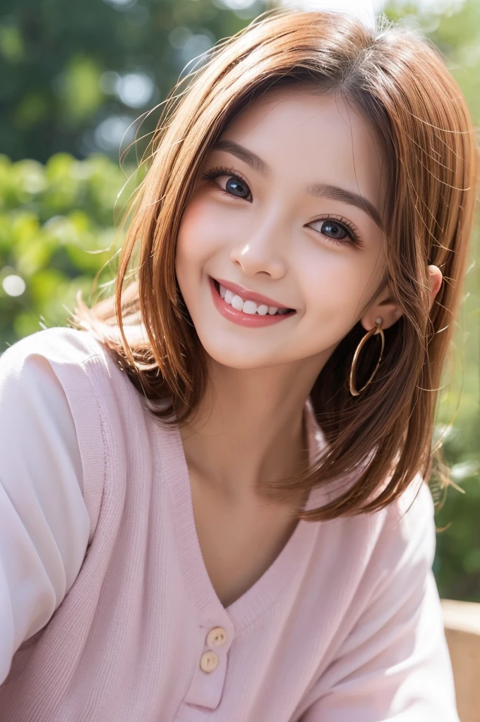 Round or oval face Large eyes Small nose Cute dimples visible when smiling Bright and healthy skin