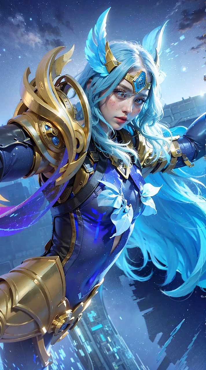 (1boys:1.3), solo, __body-parts__, official art, unified 8k wallpaper, super detailed, beautiful and aesthetic, beautiful, masterpiece, best quality, raw, masterpiece, super fine photo, best quality, super high resolution, photorealistic realism, sunlight, full-body portrait, amazing beauty, dynamic pose, delicate face, vibrant eyes, (from the front), she wears a futuristic Captain America jersey, blue color scheme, (holding a shield), A capital A on chest, very detailed abandoned warehouse background, detailed face, detailed complex busy background, messy, gorgeous, milky white, highly detailed skin, realistic skin details, visible pores, sharp focus, volumetric fog, 8k uhd, DSLR camera, high quality, film grain, fair skin, photo realism, lomography, huge metropolis in future dystopia, seen from below, translucent