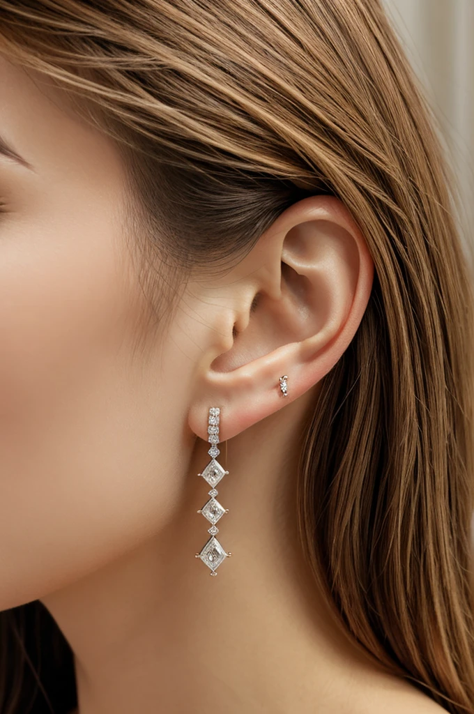 Elegant diamond earrings