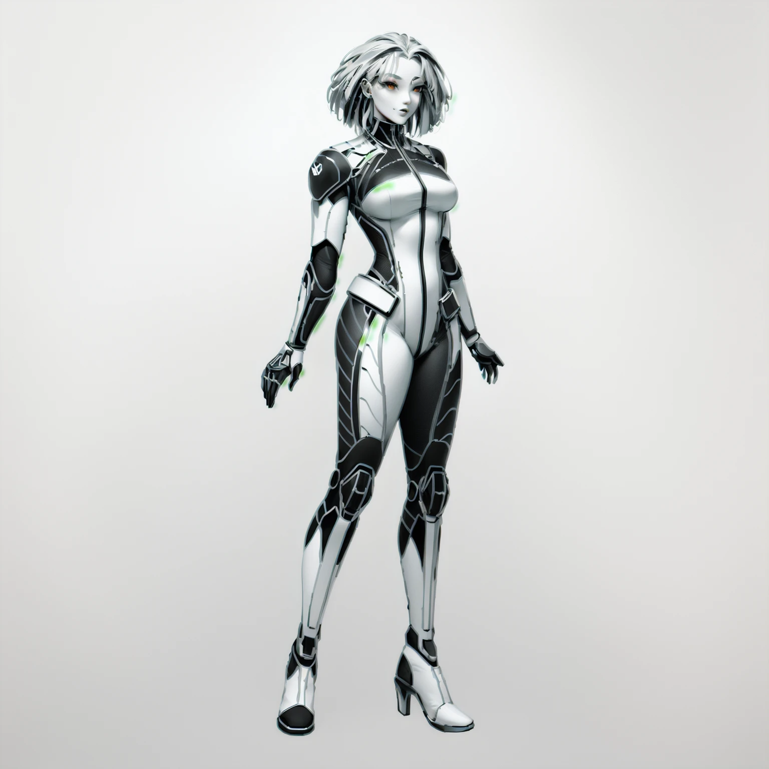 Enhance render style, grey color scheme, monochrome