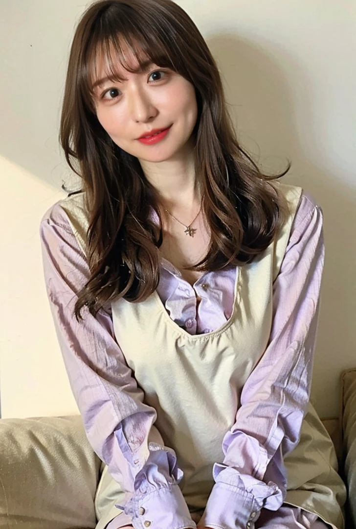 ((drooping eyes、Hair length to neck、Are standing、Medium Hair、服の上からでもわかるBig Breasts、Both hands are in front of the belly button、A photo of panties visible through a short polo shirt、Roll up your shirt with your hands、She is wearing a white polo shirt and luxurious white panties.、:1.4))、In the living room、Cream Hair Color、Her huge breasts are obvious even through her clothes...、Small earrings、Light brown hair color、:1.4))、Shiny Hair、Light beige hair color、Background Blur、Light brown hair、{{Cowgirl Shot}}、((Close-up shot from the waist up、Big Breasts:1.4))、Big Breasts、にっこりsmile、服からでも分かるBig Breasts、Cowboy Shot、素敵なsmile、((Revealing clothing))、Full body photo、ring、Tuck your hair behind one ear、Silver Necklace、smile、Caustics、Highly detailed photos、Big Breasts、Super no makeup、(8K、RAW Photos、Highest quality、masterpiece:1.2)、(Realistic、Realistic)、1 Girl、((Big Breastsショートヘア、Looking into the camera:1.4))、Hair blowing in the wind
