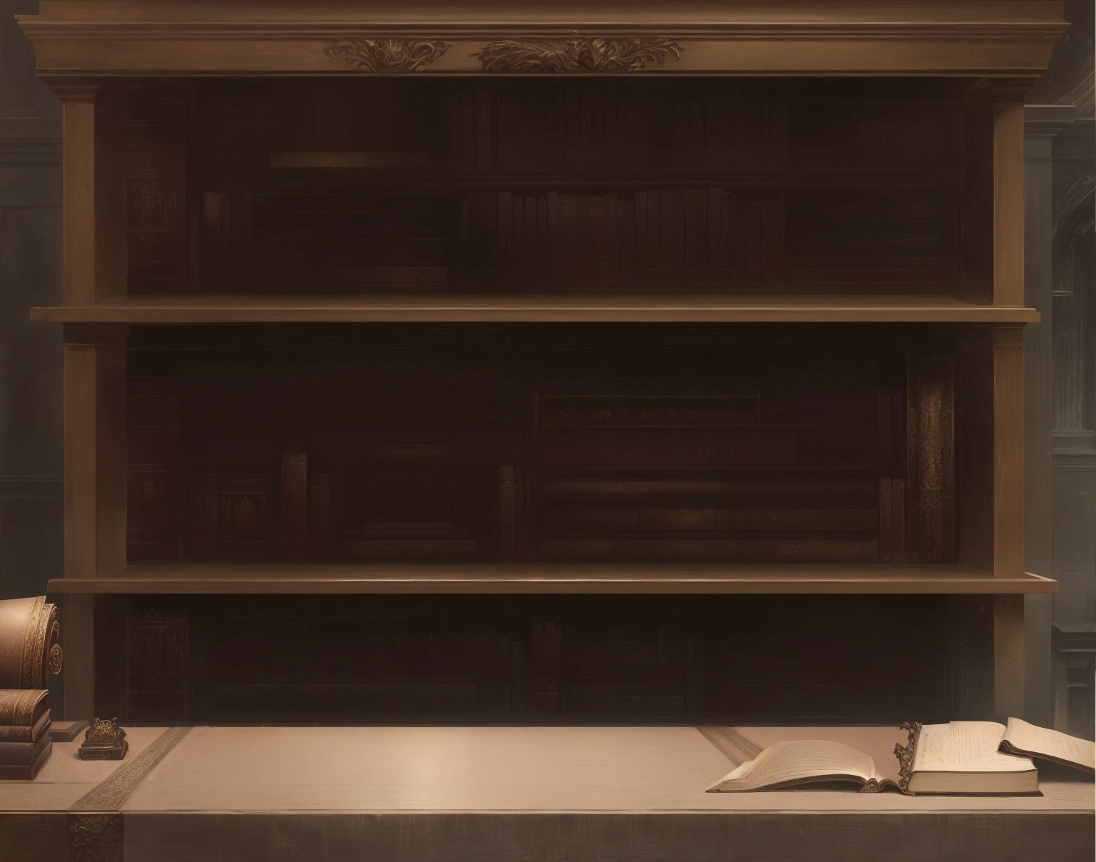 There is a bookshelf chair,dark library, gloomy library, Gothic Epic Library concept, dusty library, Library Background, Gothic Epic Library, ancient library, Beautiful library, Castle Library, alchemist Library Background, room of a dark mansion, Ruina Library concept art, Realistic dark concept art, gothic library,